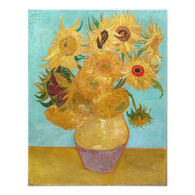 Foto Vincent Van Gogh - Vase com Doze Girassóis (Frente)