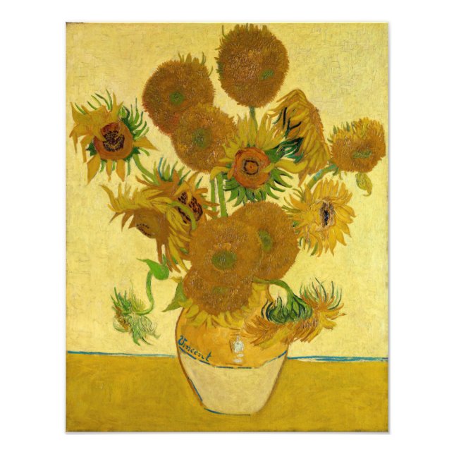 Foto Vincent van Gogh - Vase com Quinze Girassóis (Frente)