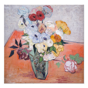 Foto Vincent van Gogh - Vase com Rosas e Anêmonas