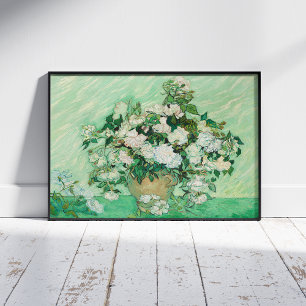 Foto Vincent Van Gogh, Vaso de Rosas, Rosas No Vaso