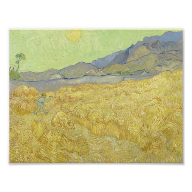 Foto Vincent van Gogh - Wheatfield com um Receptor (Frente)