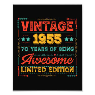 Foto Vintage 1955 Feito em 1955 - Aniversário de 70 70 