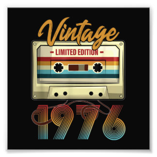 Foto Vintage 1976 fita cassete de 45 anos Aniversário