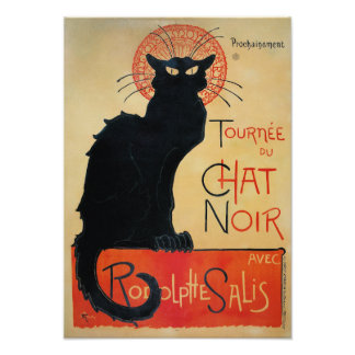 Foto Vintage Art Nouveau Black Cat