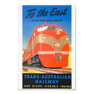 Foto Vintage Commonwealth Railways poster