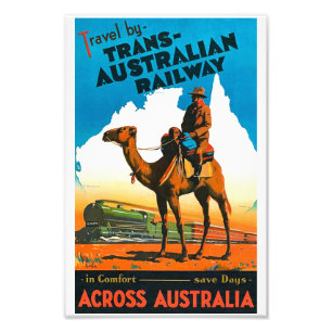 Foto Vintage Commonwealth Railways poster