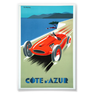 Foto Vintage Cote d'Azur Viagem da Corrida da Riviera P
