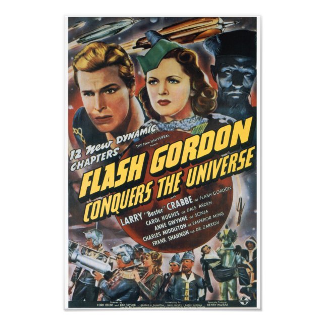 FOTO VINTAGE FLASH GORDON MOVIE POSTER (Frente)