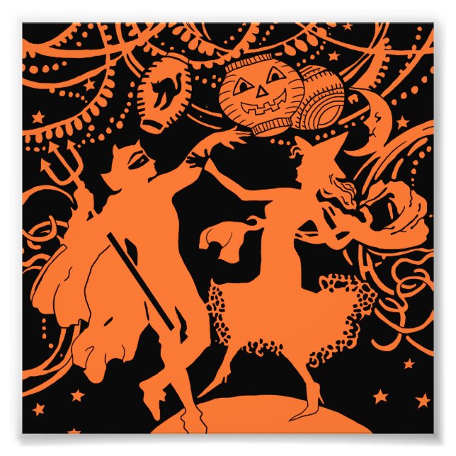 Foto Vintage Halloween Devil Witold Dance (Frente)