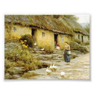 Foto Vintage Helen Allingham Irish Cottage