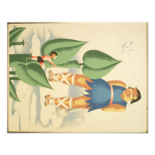 Foto Vintage Jack e o poster de WPA do Beanstalk