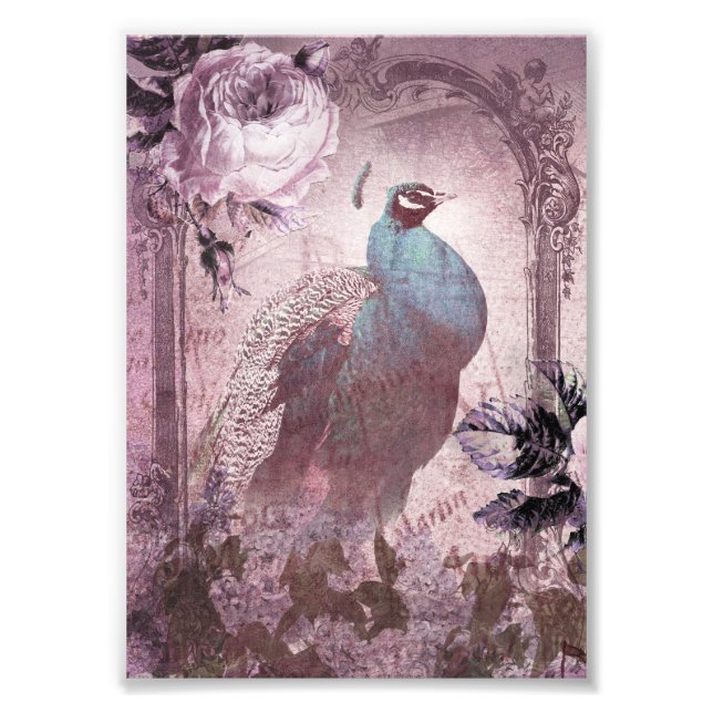 Foto Vintage Lavanda Victorian Peacock (Frente)