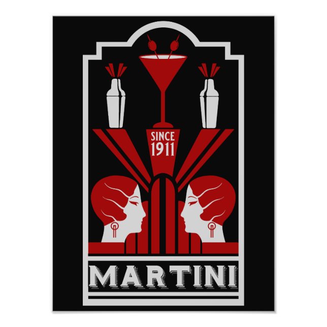Foto Vintage Martini Art Deco (Frente)