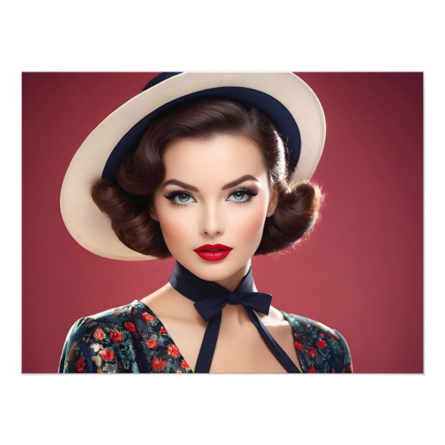 Foto Vintage retro mulher (Frente)
