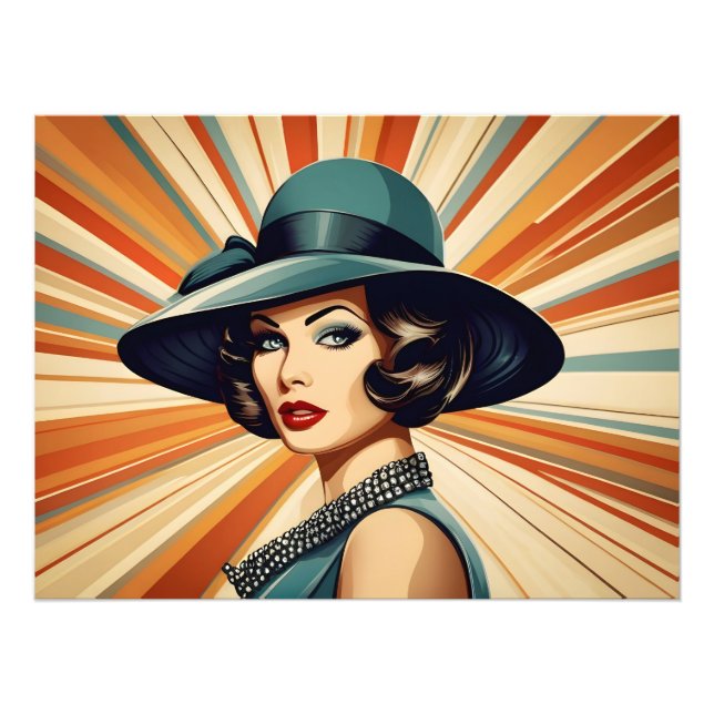 Foto Vintage retro mulher (Frente)