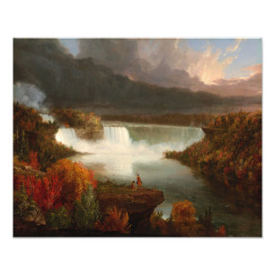 Foto Vintage Thomas Cole Distante Vista das Cataratas d