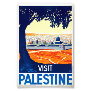 Foto Vintage Visite o Poster de viagens Palestino