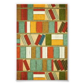 Foto Vintage Watercolor Bookshelf