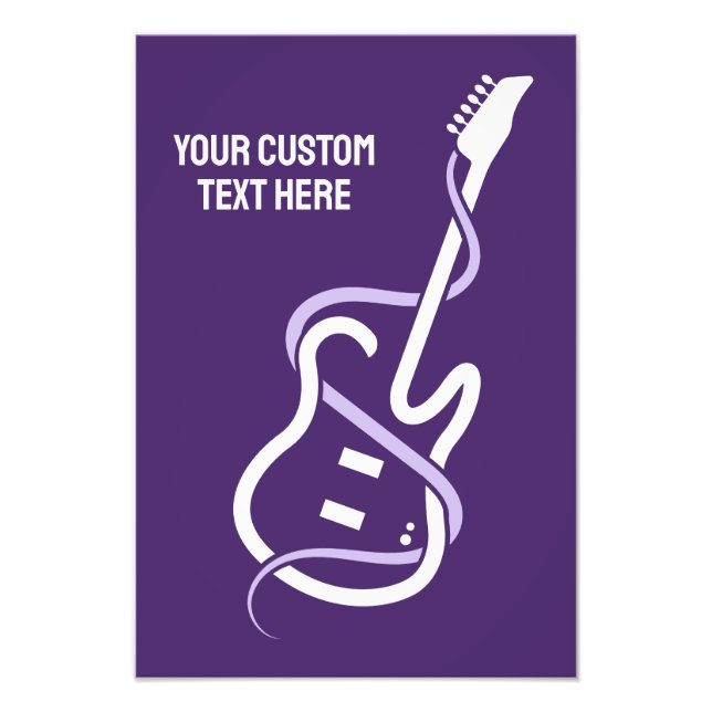 Foto Violão Estilizado de Texto Personalizado (Frente)