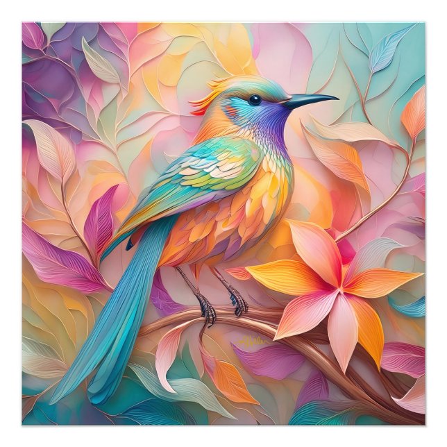 Foto Violet Throed Songbird Fantasy Bird (Frente)