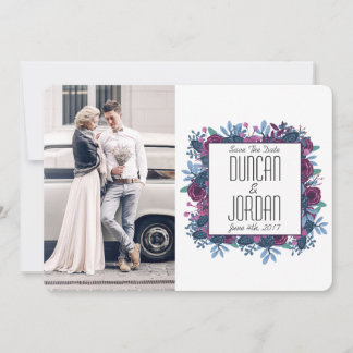 Foto Violet Watercolor Salvar O Anúncio De Data