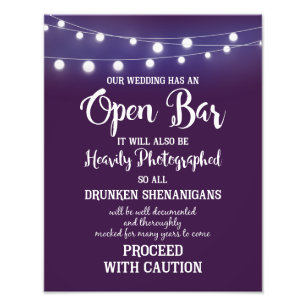 Foto Violeta com luzes que wedding o BAR ABERTO do