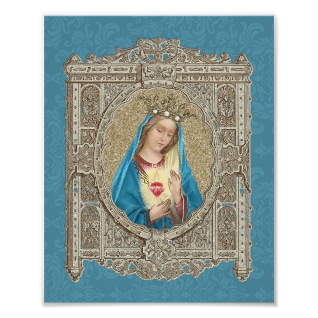 Foto Virgem Elegante Maria Imaculada Religiosa do Coraç (Frente)