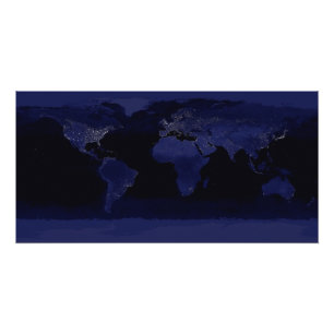 Foto Visão global das luzes da cidade da Terra