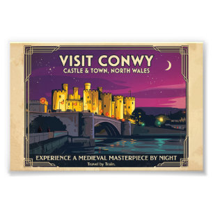 Foto Visite o Cartaz de Viagem em Estilo Vintage do Cas