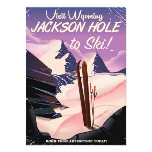 Foto Visite Wyoming! Jackson Hole para pôster de viagem