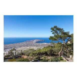 Foto Vista da Ilha de Santorini do Pico da Montanha