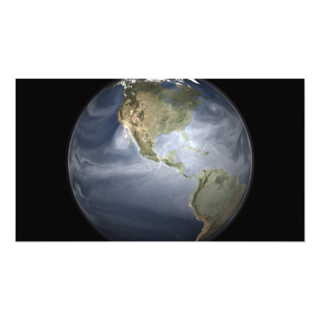 Foto Vista da Terra do cheio mostrando vapor de água (Frente)