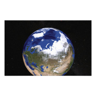 Foto Vista da Terra mostrando a região do Ártico