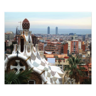 Foto Vista de Barcelona do Parc Guell de Gaudi