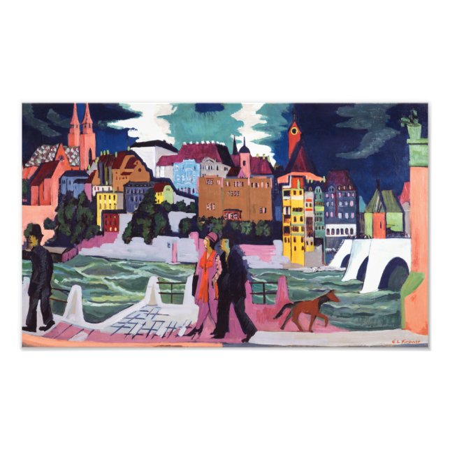 Foto Vista de Basileia e do Reno | Kirchner | (Frente)