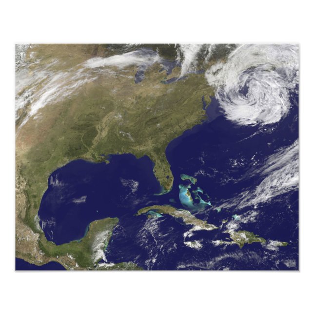 Foto Vista de satélite da Costa Leste dos Estados Unido (Frente)