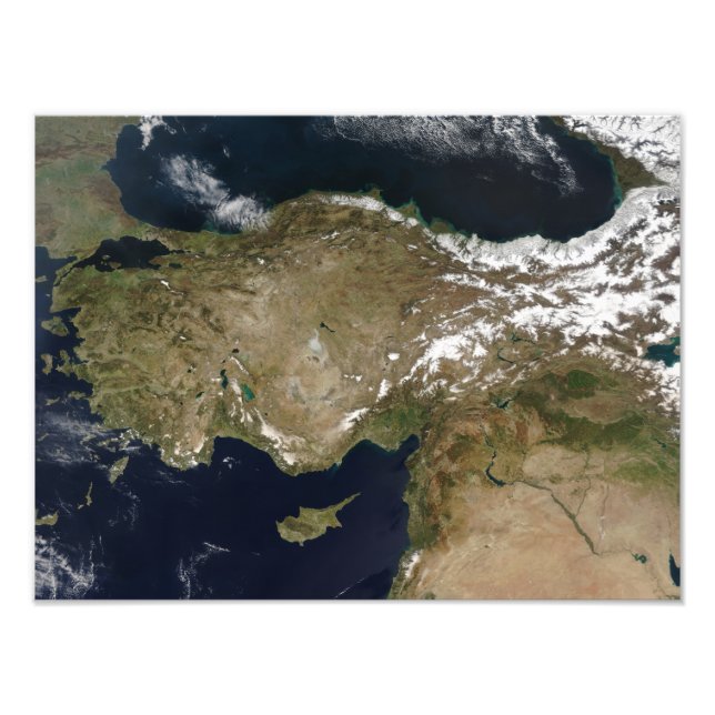 Foto Vista de satélite da Turquia (Frente)