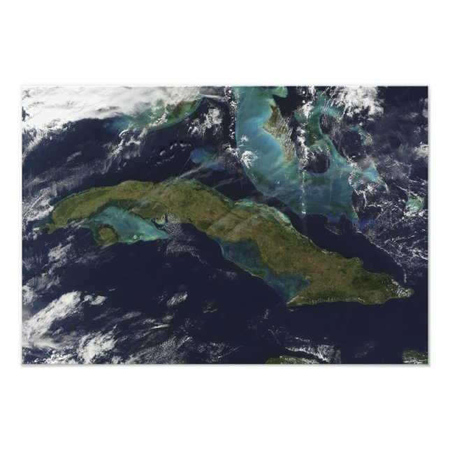 Foto Vista de satélite de Cuba (Frente)
