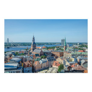 Foto Vista do centro da cidade de Riga a partir de cima