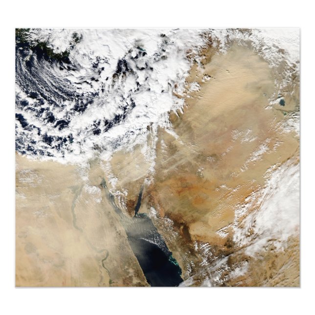 Foto Vista por satélite do Mediterrâneo Oriental (Frente)