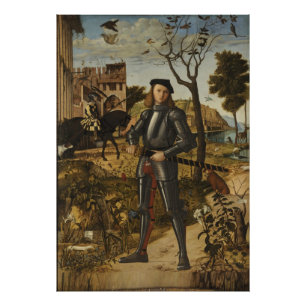 Foto Vittore Carpaccio - Jovem Cavaleiro em uma Paisage