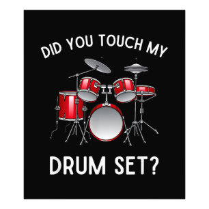 Foto Você Tocou Minha Camisa Do Drum Set Engraçado Você