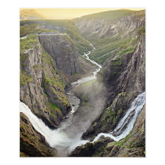 Foto Voringsfossen cachoeira na Noruega impressão (Frente)