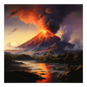 Foto Vulcão de Erupção