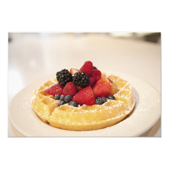 Foto Waffle de fruta fresca (Frente)