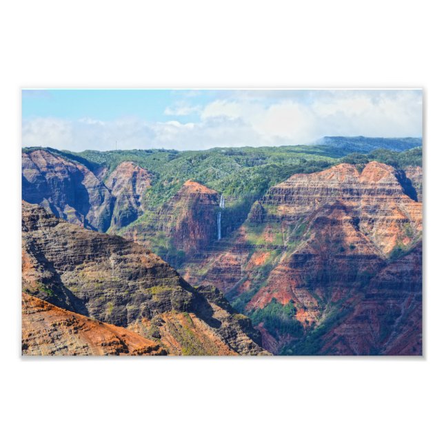 Foto Waipoo Falls em Waimea Canyon, Kauai, Havaí (Frente)