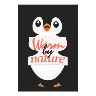 Foto Warm by nature: Adorable Penguin with Playful Text