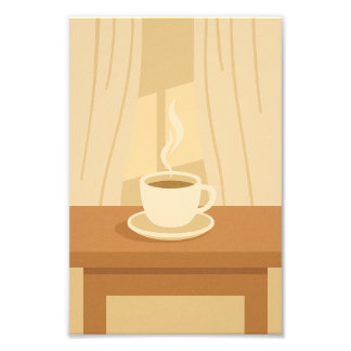Foto Warm Morning Coffee Poster – Minimalist Cozy Art