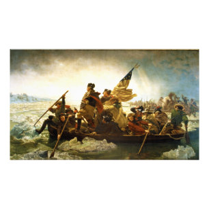 Foto Washington cruzando o Delaware por Emanuel Leutze