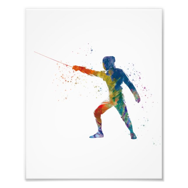Foto watercolor fencing (Frente)